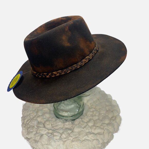 Brown Rustic Wool Rancher 58cm - Picture 2 of 16